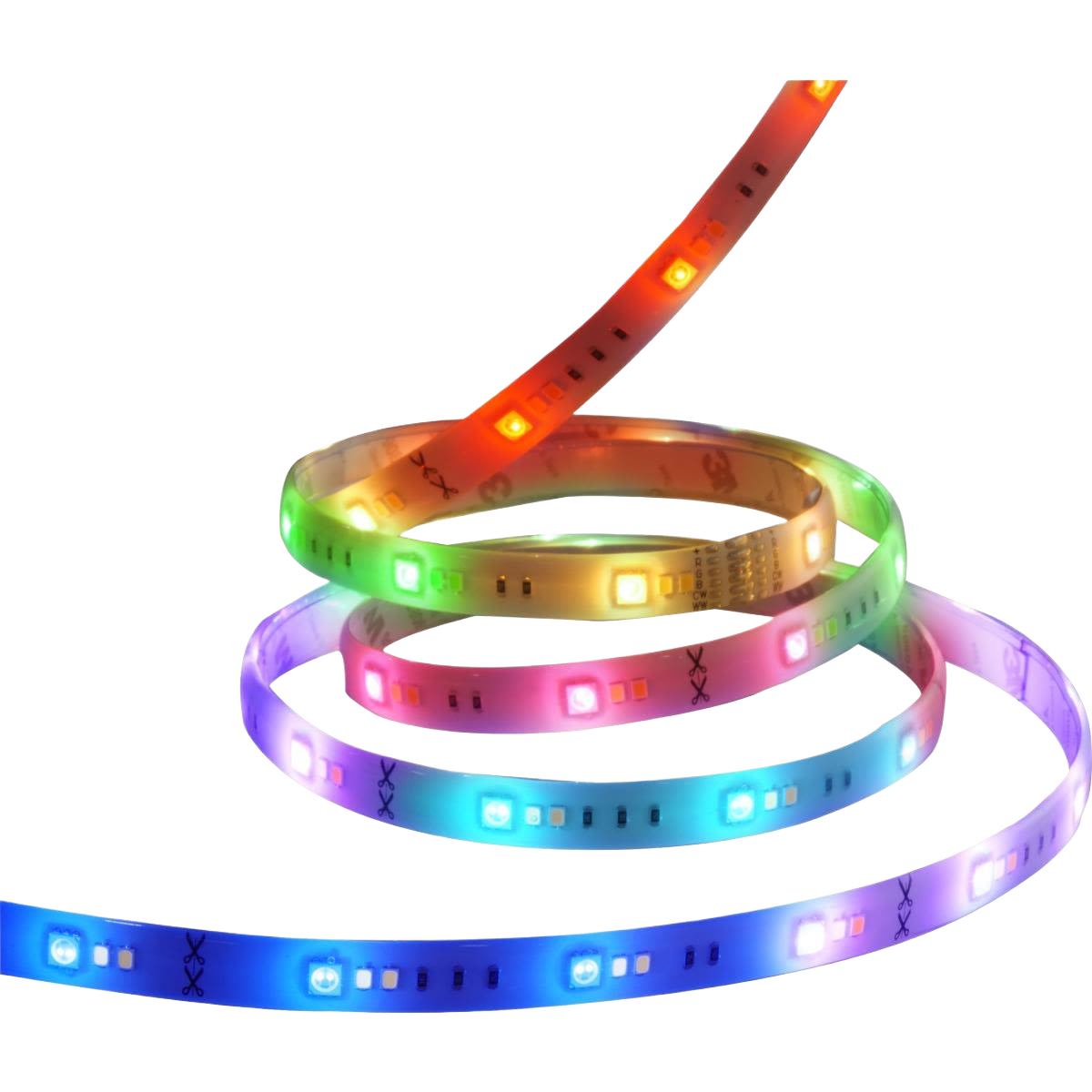 Colorful multi-hue LED strip light featuring smart Wi-Fi control for modern lighting under $100 collections