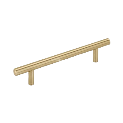 Champagne bronze bar pull with 5-1/16 inch center spacing for cabinet and furniture hardware under $50 category