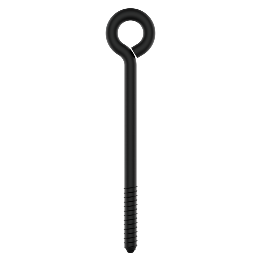 5/16-inch by 6-inch black lag screw eye with durable Storm Shine finish for hardware, hooks, and fasteners under $50