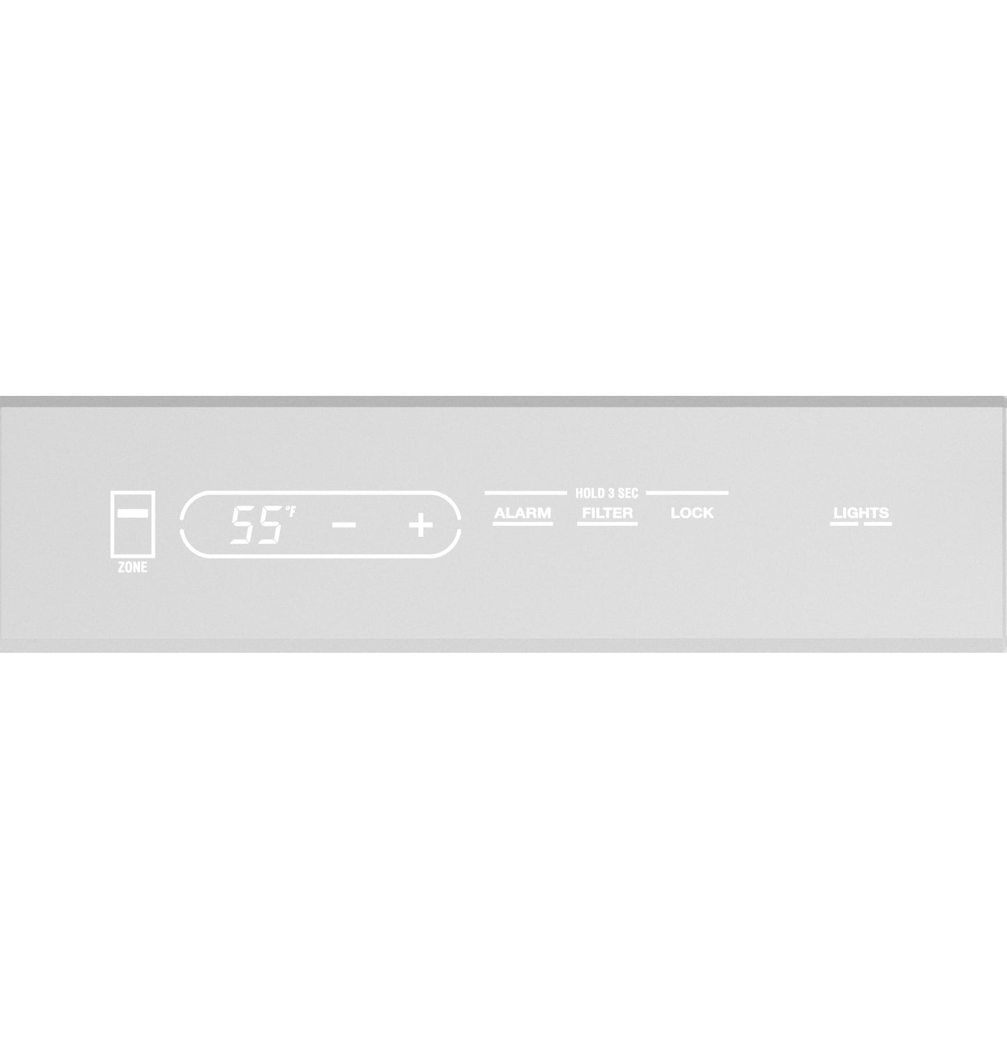 Digital control panel displaying temperature and settings for wine storage in kitchen appliances collection