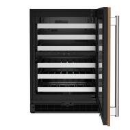 24-inch panel-ready undercounter wine cellar with metal-front racks and motion-activated LED lighting from KitchenAid Refrigerators collection