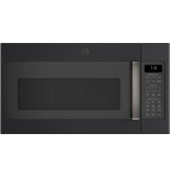 Black over-the-range sensor microwave with digital control panel and stainless steel handle from kitchen appliances collection