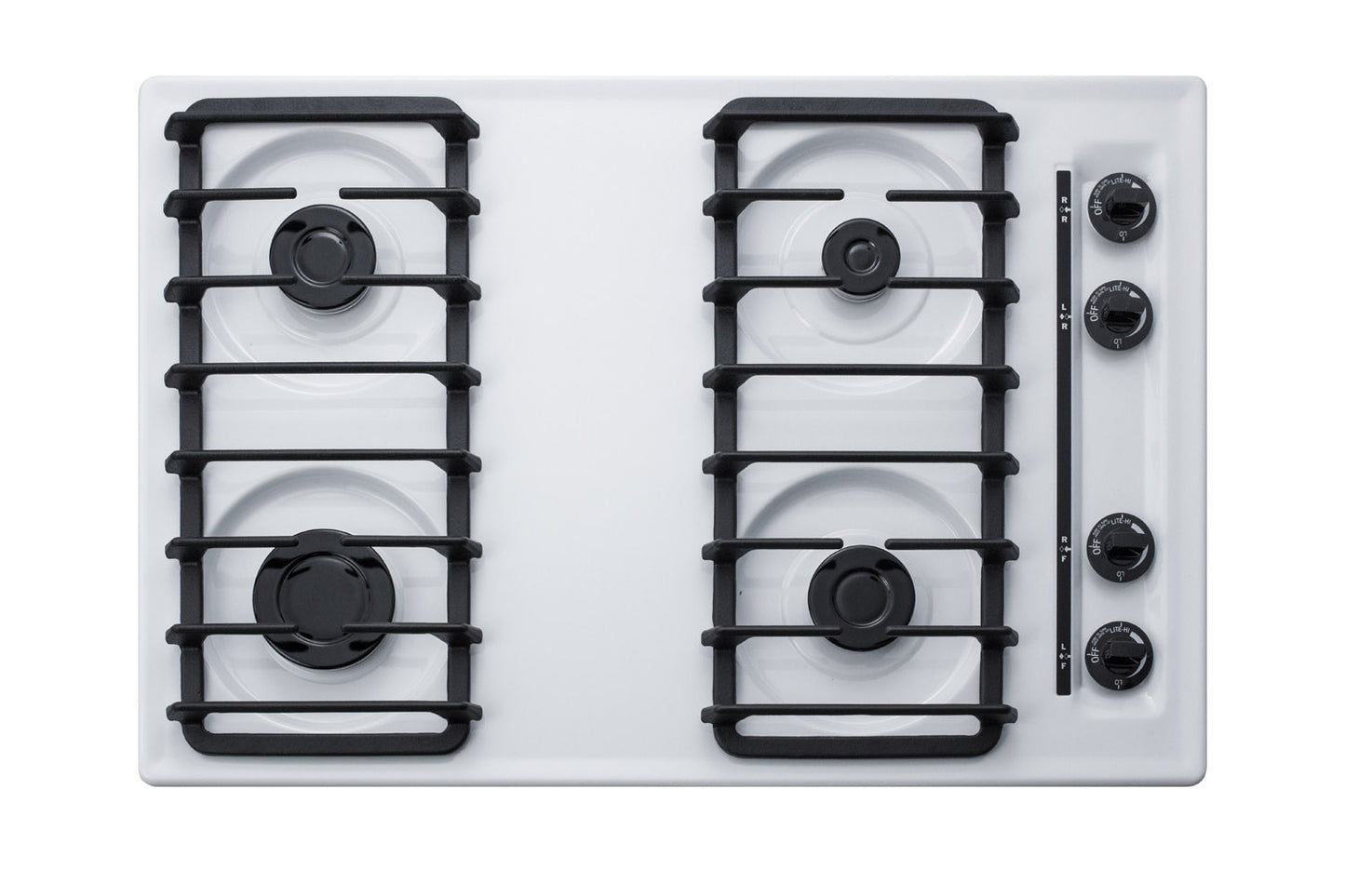 30" Wide 4-Burner Gas Cooktop