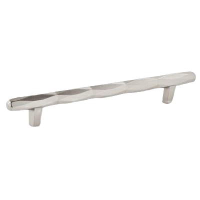 Satin nickel cabinet pull with geometric faceted design for hardware and furniture accessories under $50 collections
