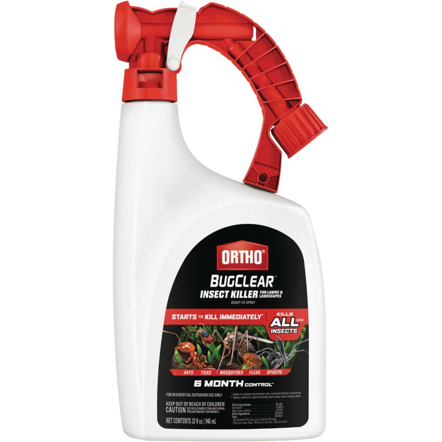 White and red spray bottle of insect killer for outdoor lawn and garden pest control under $50 collections