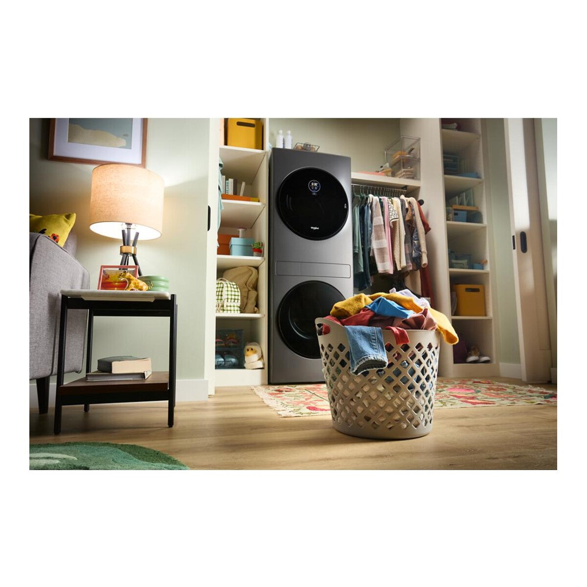 Compact ENERGY STAR® Ventless Heat Pump Laundry Tower with 2.7-cu ft Washer and Electric 4.3-cu ft Dryer