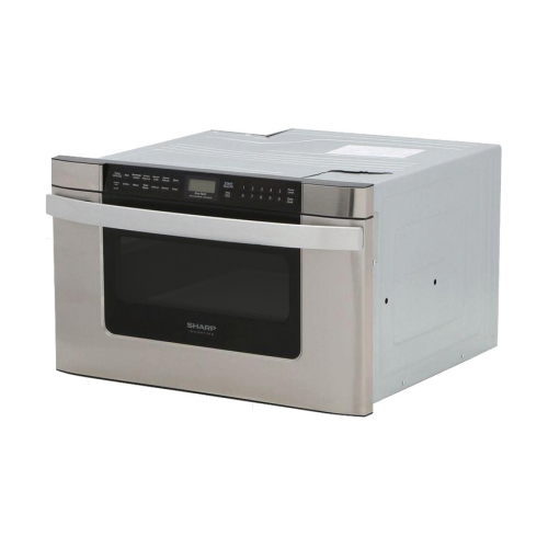 Stainless steel microwave drawer with easy open handle and digital control panel from Microwaves and Kitchen & Kitchenware collection