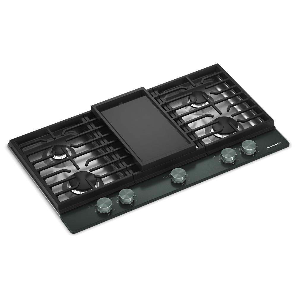 KitchenAid® 36 in. Gas Cooktop with 5 Burners and Integrated Wok Grate