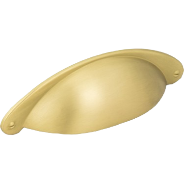 Brushed gold 3-inch center-to-center shaker cabinet pull for hardware and furniture accessories collections