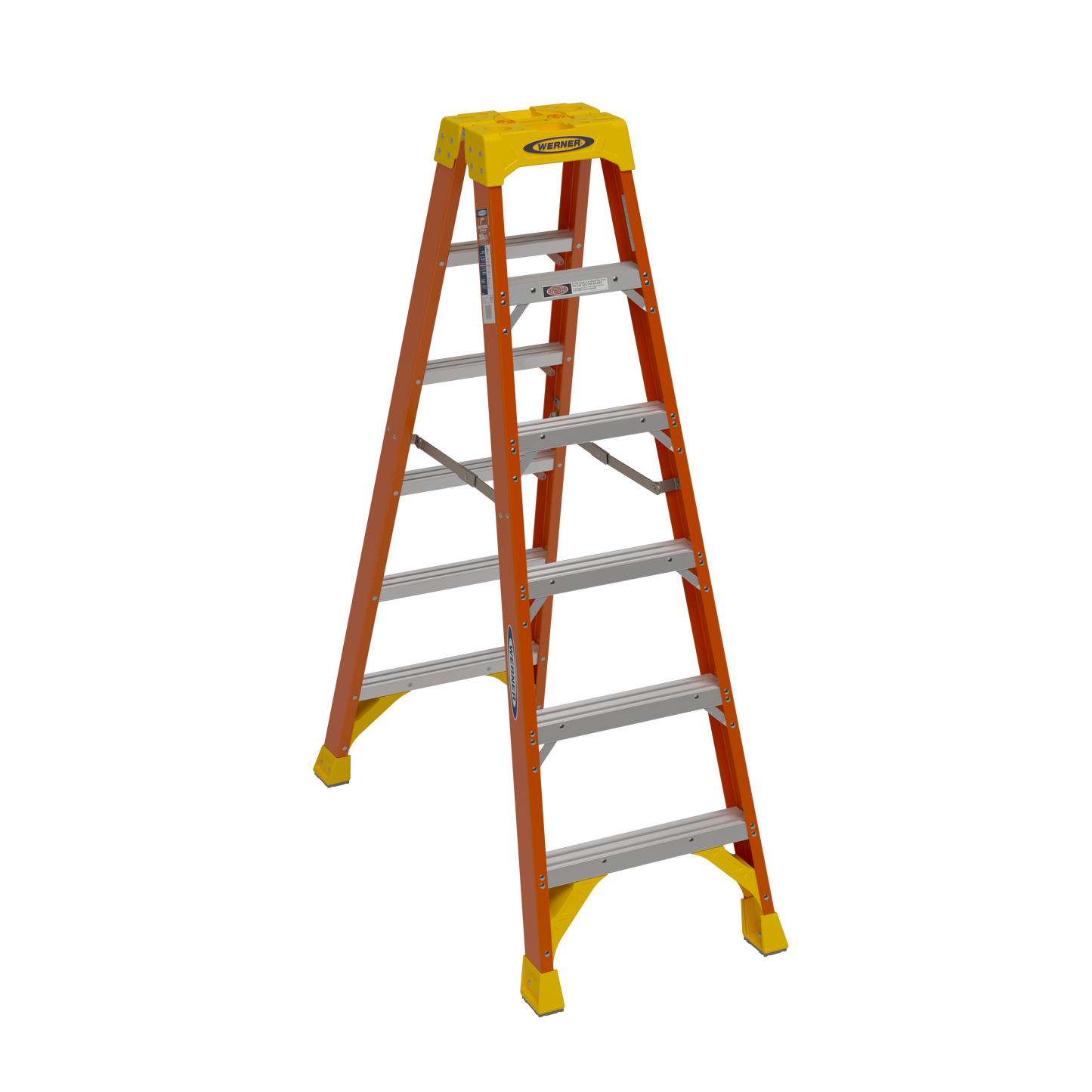 Werner 6 ft. Twin Step Fiberglass Step Ladder