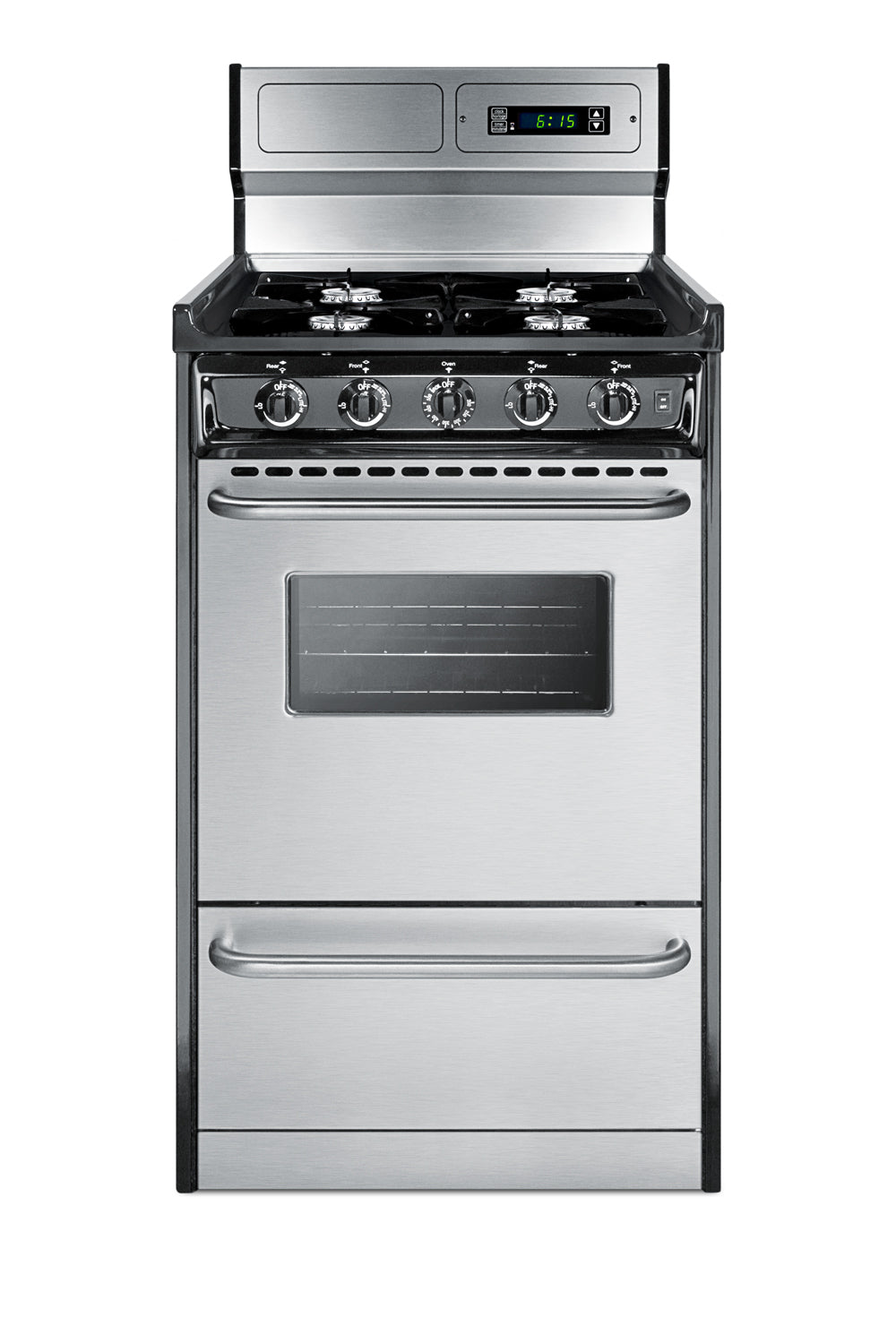20" Wide Gas Range, Open Burners
