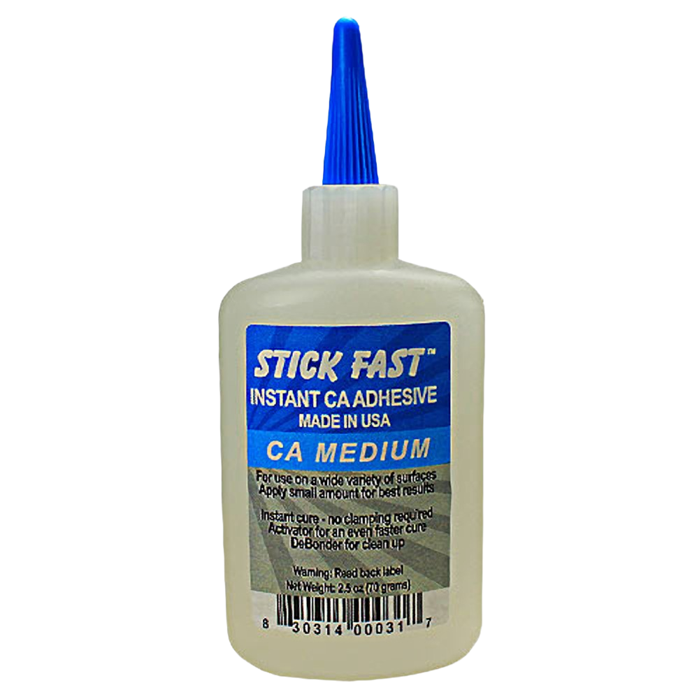 Bottle of medium-thickness CA adhesive glue for versatile bonding in home improvement and glue supplies.