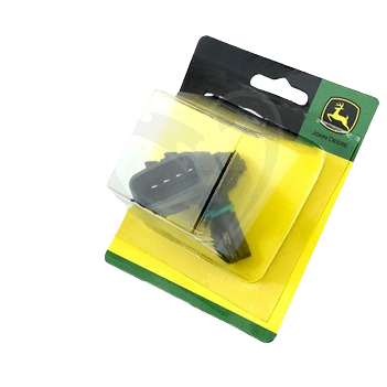 John Deere genuine manifold air pressure sensor in clear plastic packaging for automotive and mechanic tool use