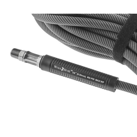 Coiled black 1/4 inch Work Hose air hose with swivel metal connector for Air Tools & Accessories under $100 collection