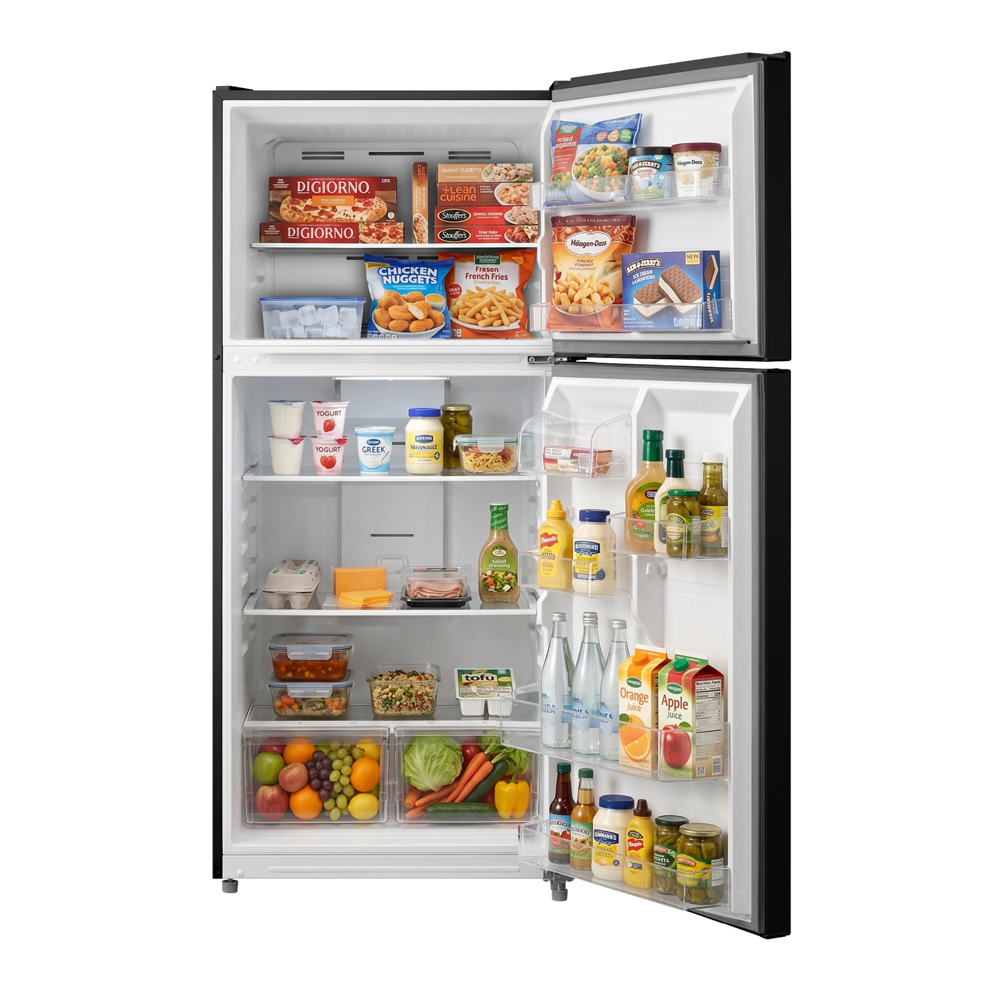 Element Electronics 18.1 cu. ft. Top Freezer Refrigerator - Black, ENERGY STAR (ERT18CSEB)
