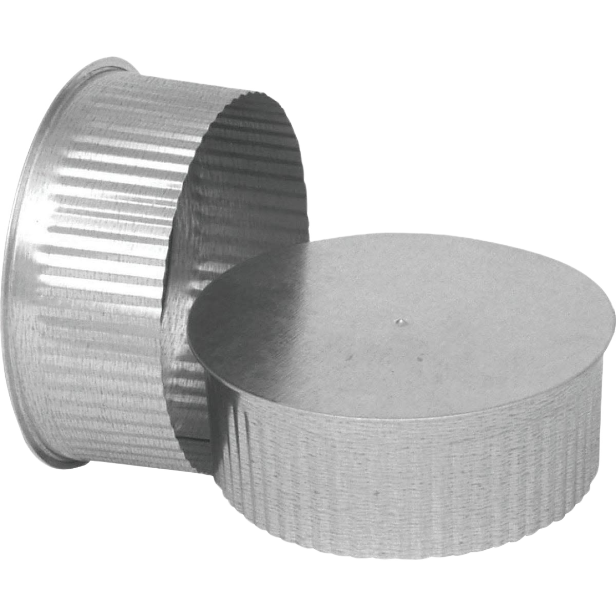 Galvanized metal tee cap and plug for plumbing projects, designed to seal pipe ends securely under $50.