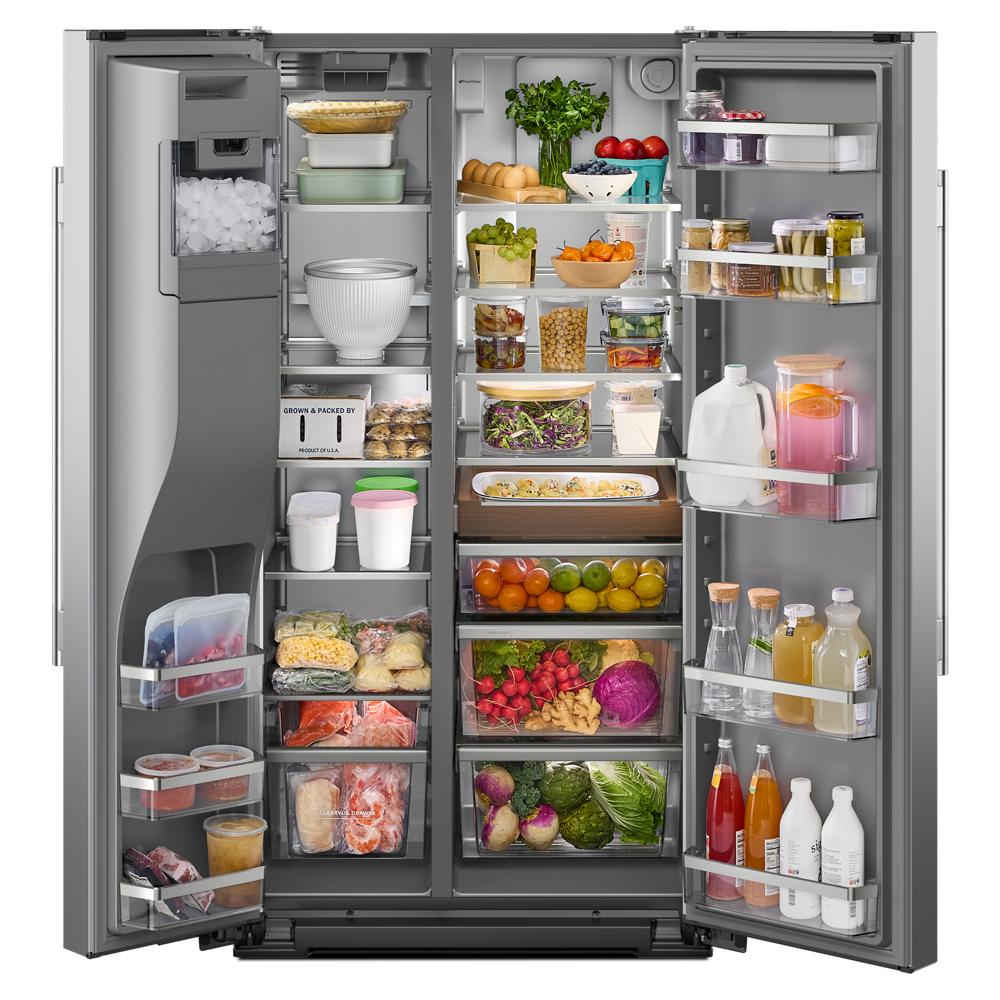 20.8 Cu. Ft. Counter-Depth Side-by-Side Refrigerator with Exterior Ice and Water Dispenser in PrintShield® Finish