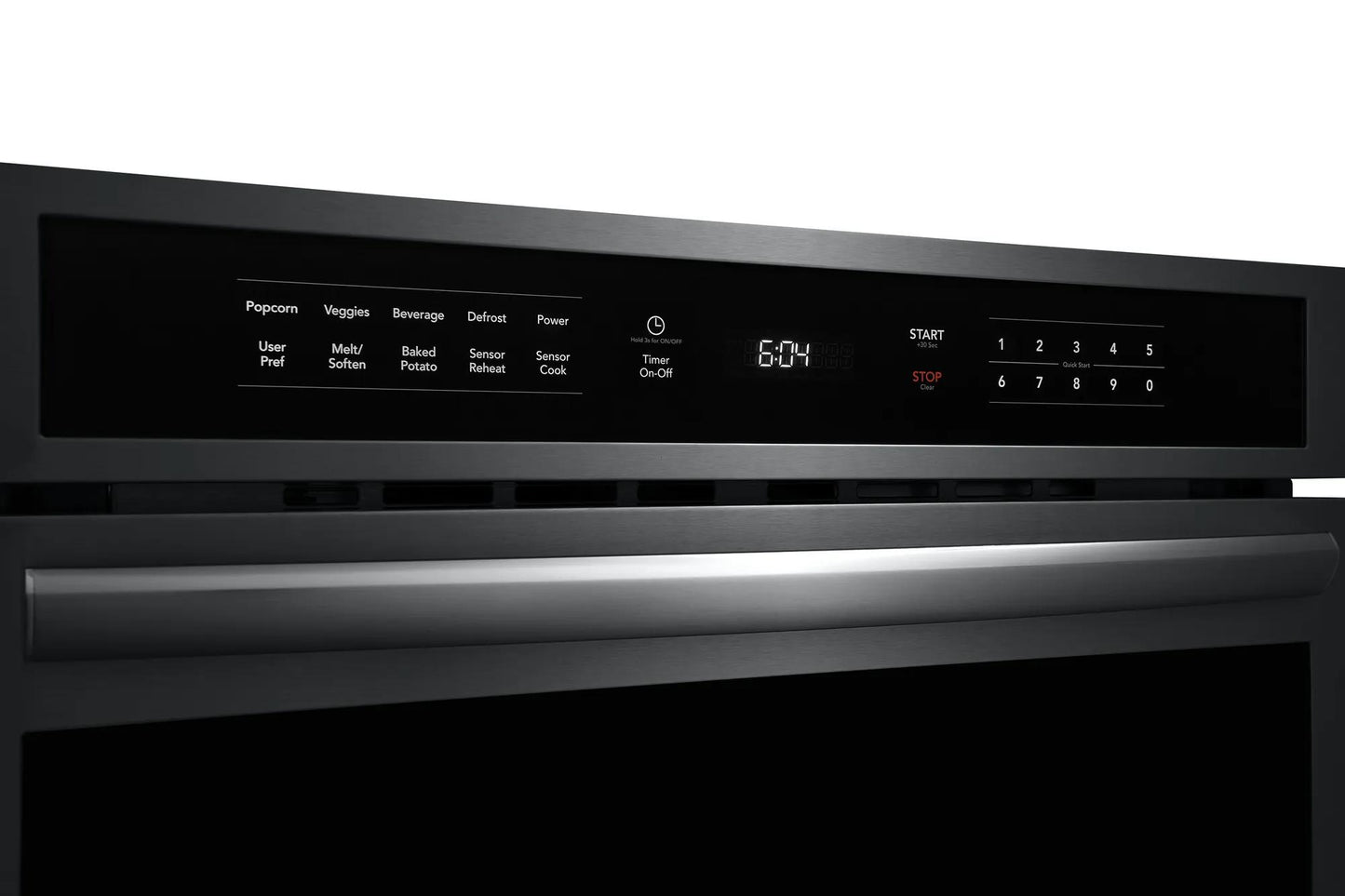 Built-in microwave oven control panel with digital display and preset cooking options from Kitchen & Kitchenware collection