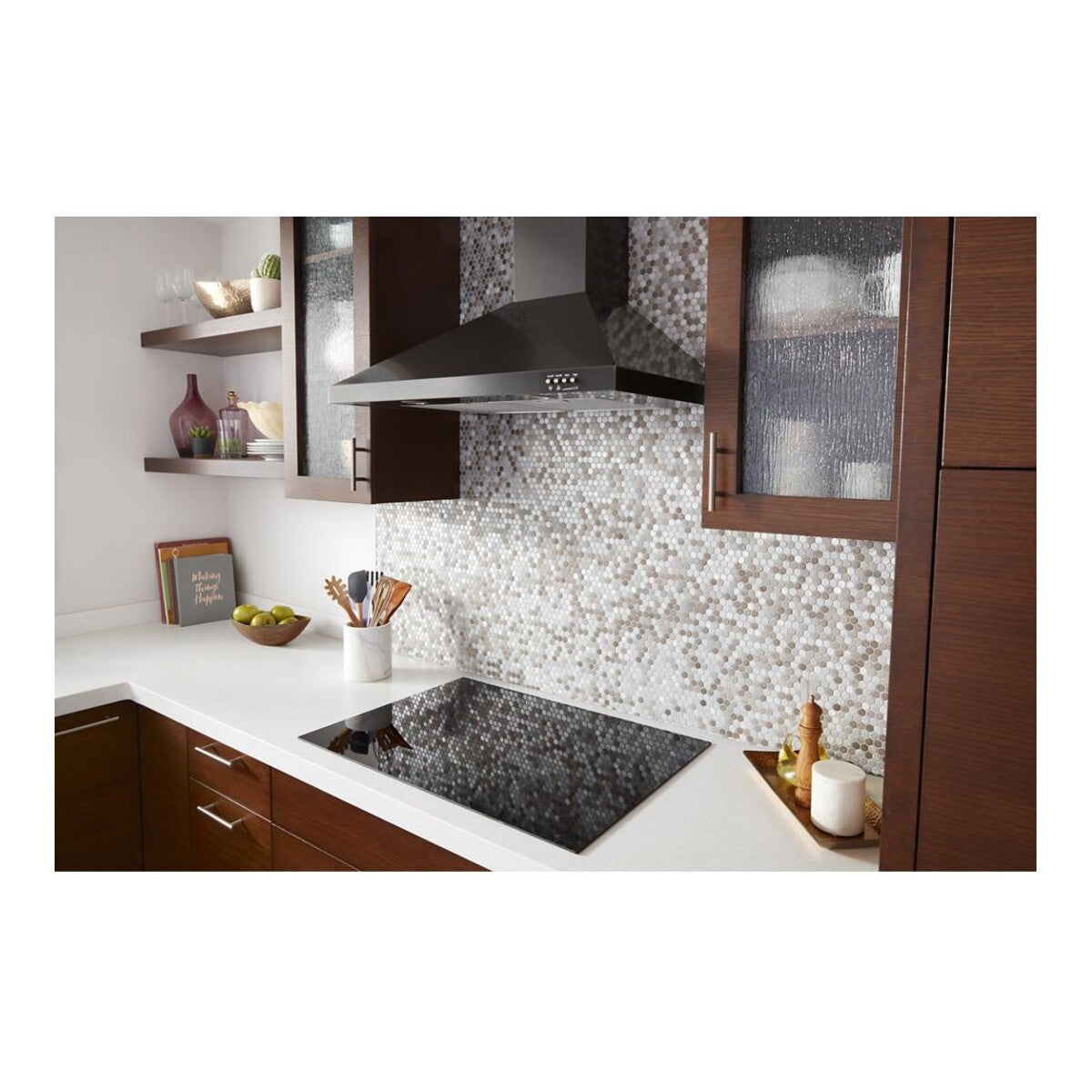 36" Contemporary Black Stainless Wall Mount Range Hood
