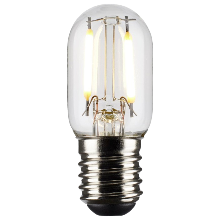 Clear LED light bulb with intermediate metal base, designed for energy-saving home and office lighting applications