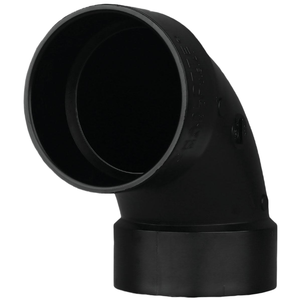 Black ABS 2-inch hub x hub 90-degree sanitary elbow for plumbing in Pipes & Fittings and Home Improvement collections under $50