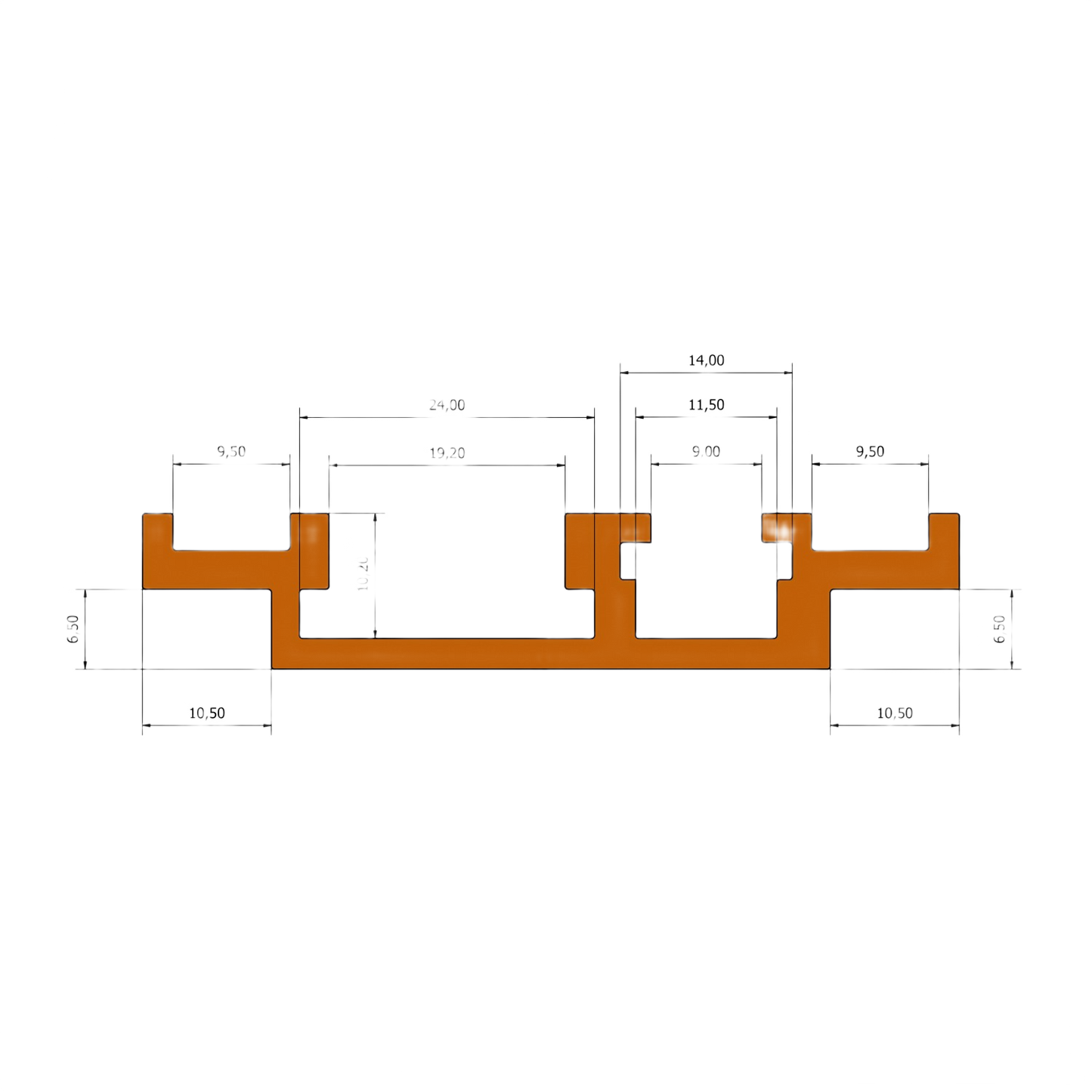 UJK Mitre Fence & T-Slot Track 800mm
