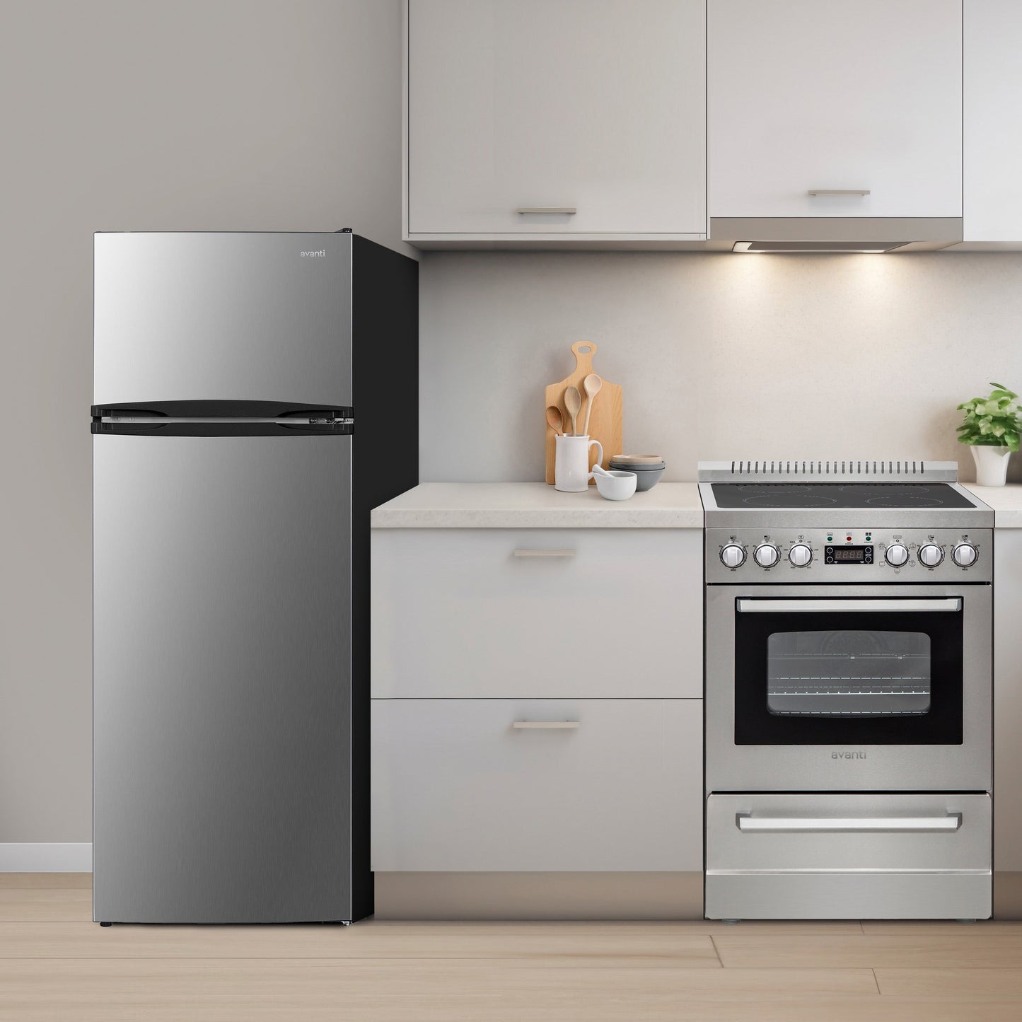 Avanti 7.5 cu. ft. Apartment Size Refrigerator - Stainless Steel
