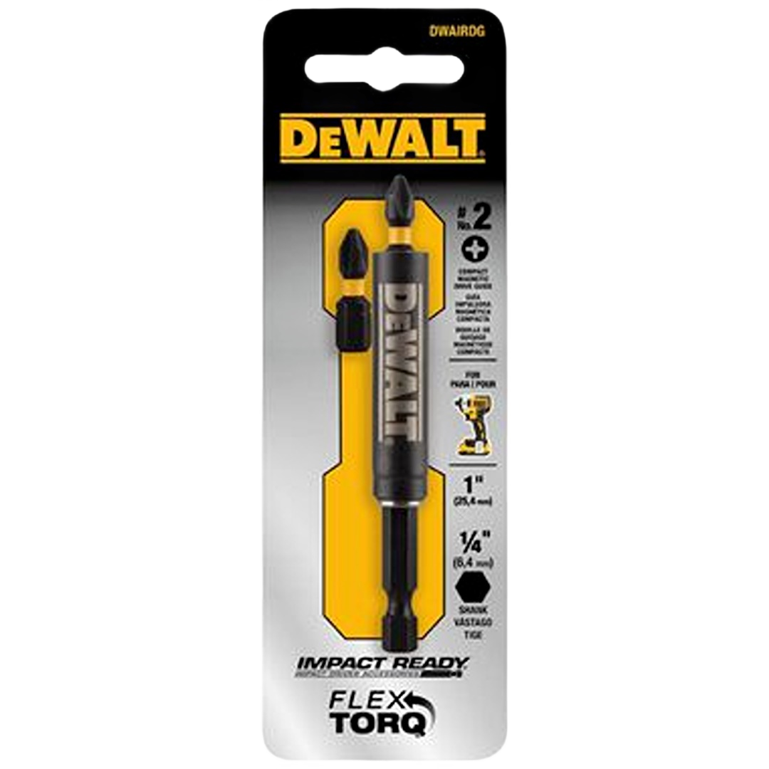 DEWALT magnetic drive guide with PH2 bits, designed for impact drivers in tool accessories and drill bits collections under $50