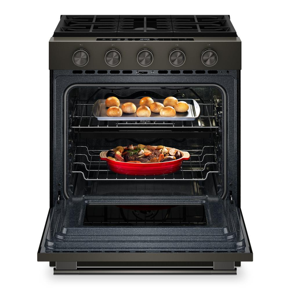 5.0 Cu. Ft. Smart Slide-in Gas Range with Convection Cooking Modes and 2-in-1 Burner