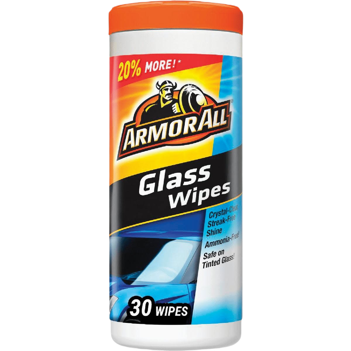 Container of Armor All glass wipes with 30 pack for automotive and household glass cleaning under $50 category