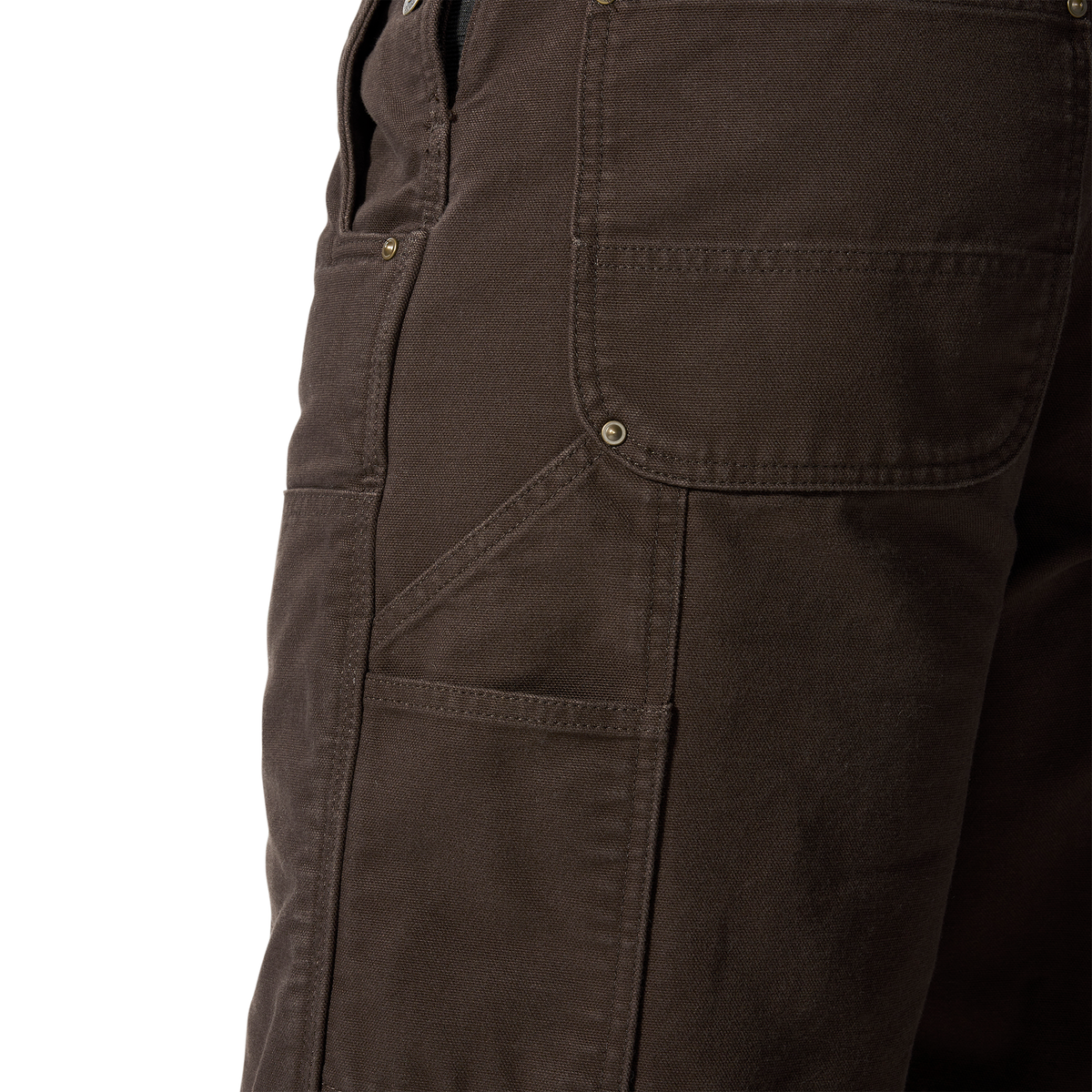 Carhartt Washed Duck Insulated Bib Overall - Dark Brown, 3XL