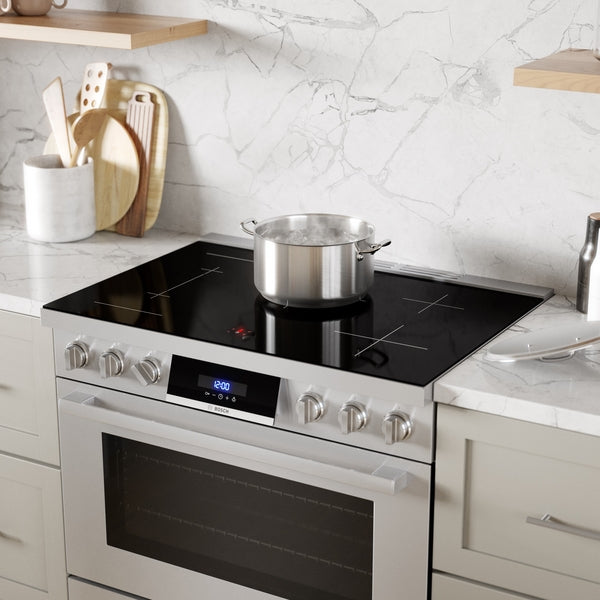 800 Series, Induction freestanding range, 36'', Stainless Steel