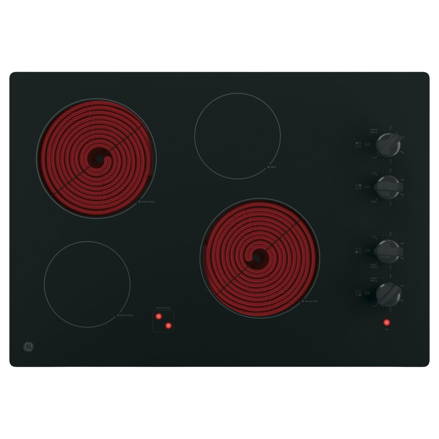 GE® 30" Built-In Knob Control Electric Cooktop