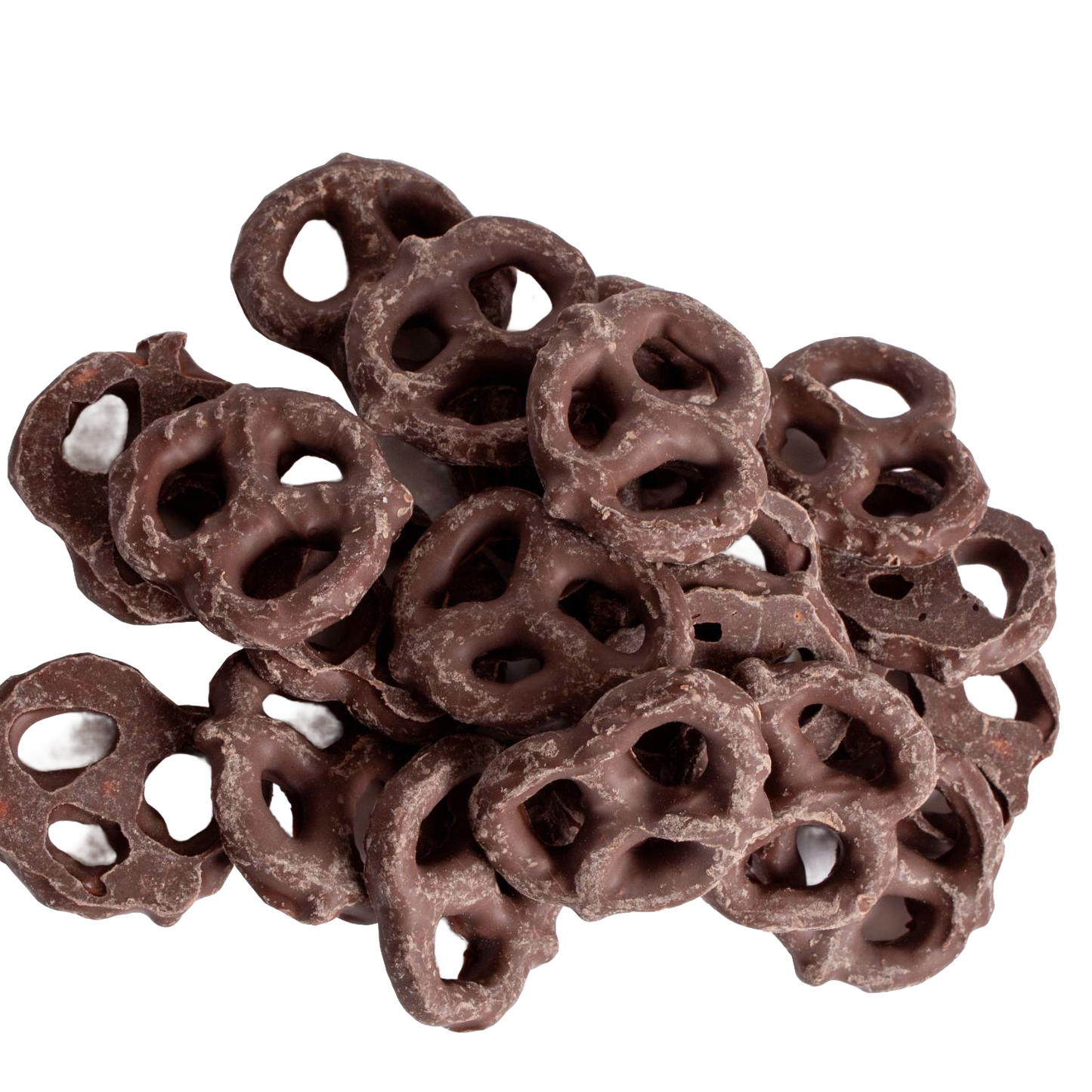 Pile of mini pretzels coated in dark chocolate in Chips & Snacks and Food & Beverage collections under $50