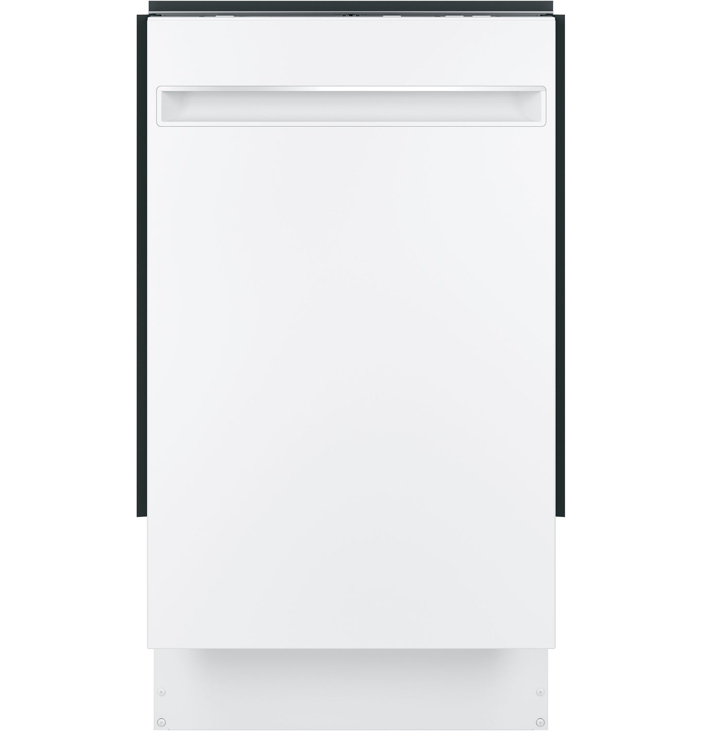 White 18-inch ADA compliant dishwasher with concealed handle and stainless steel interior in dishwashers collection