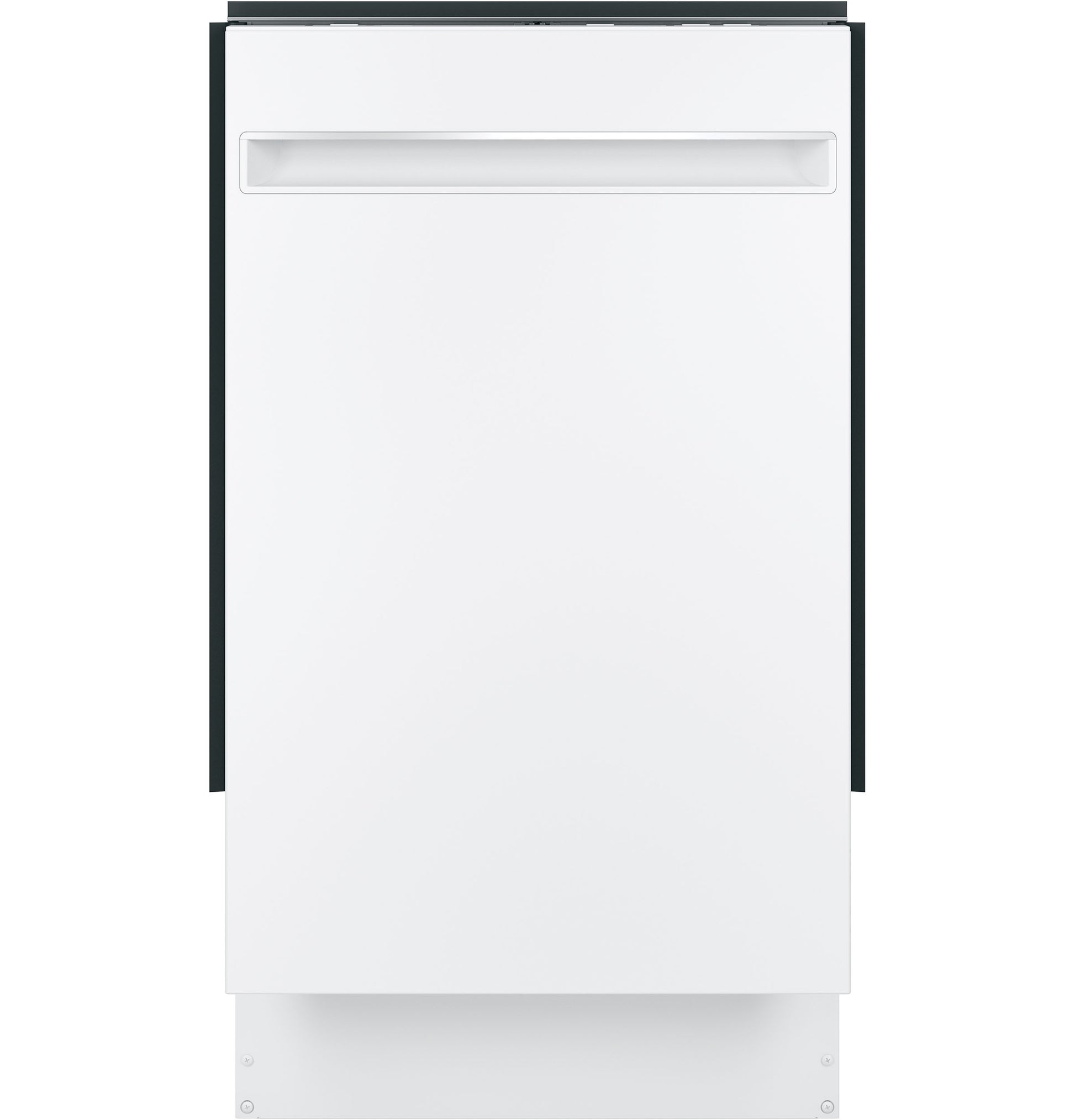 White 18-inch ADA compliant dishwasher with concealed handle and stainless steel interior in dishwashers collection