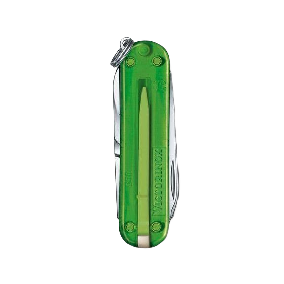 Compact green transparent pocket knife with multiple tools, ideal for cutting, hand tools, and woodworking under $50.