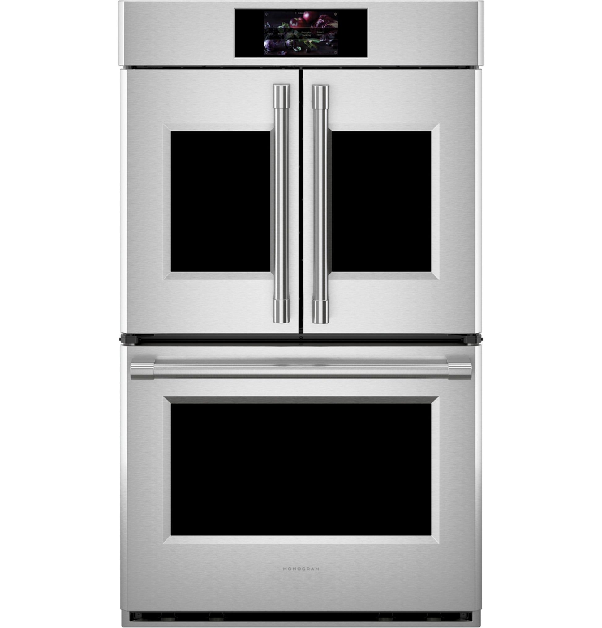 Stainless steel French-door double wall oven with digital display from Double Wall Ovens and Kitchen collections