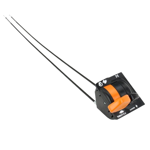 Black and orange throttle and choke control assembly with cable cables for John Deere parts under $100 collections