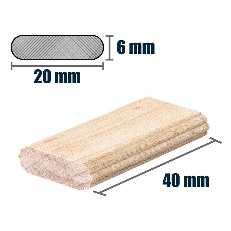 Kreg MortiseMate™ 6mm Loose Hardwood Tenons, 75-Pack