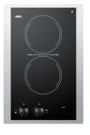 15" Wide 230V 2-Burner Radiant Cooktop