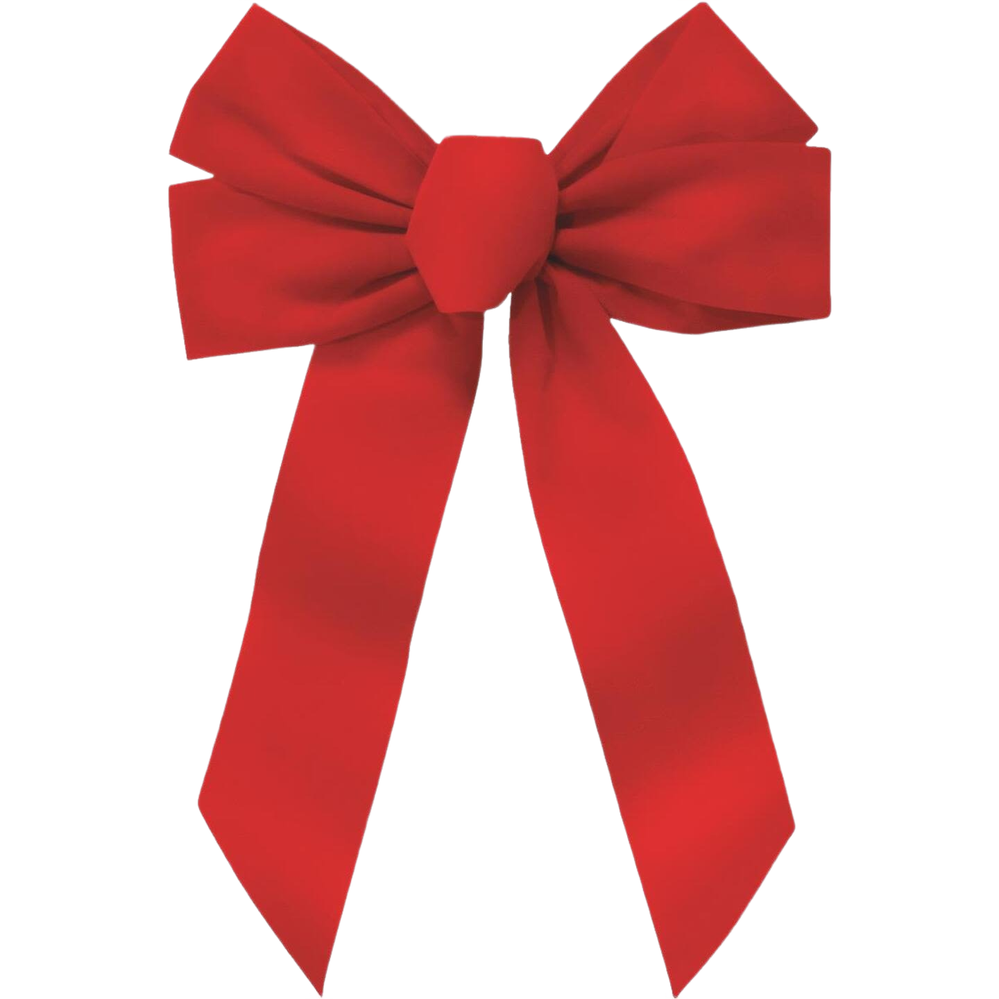 Red velvet 5-loop decorative bow for Christmas wrapping and holiday decoration projects under $50 collection