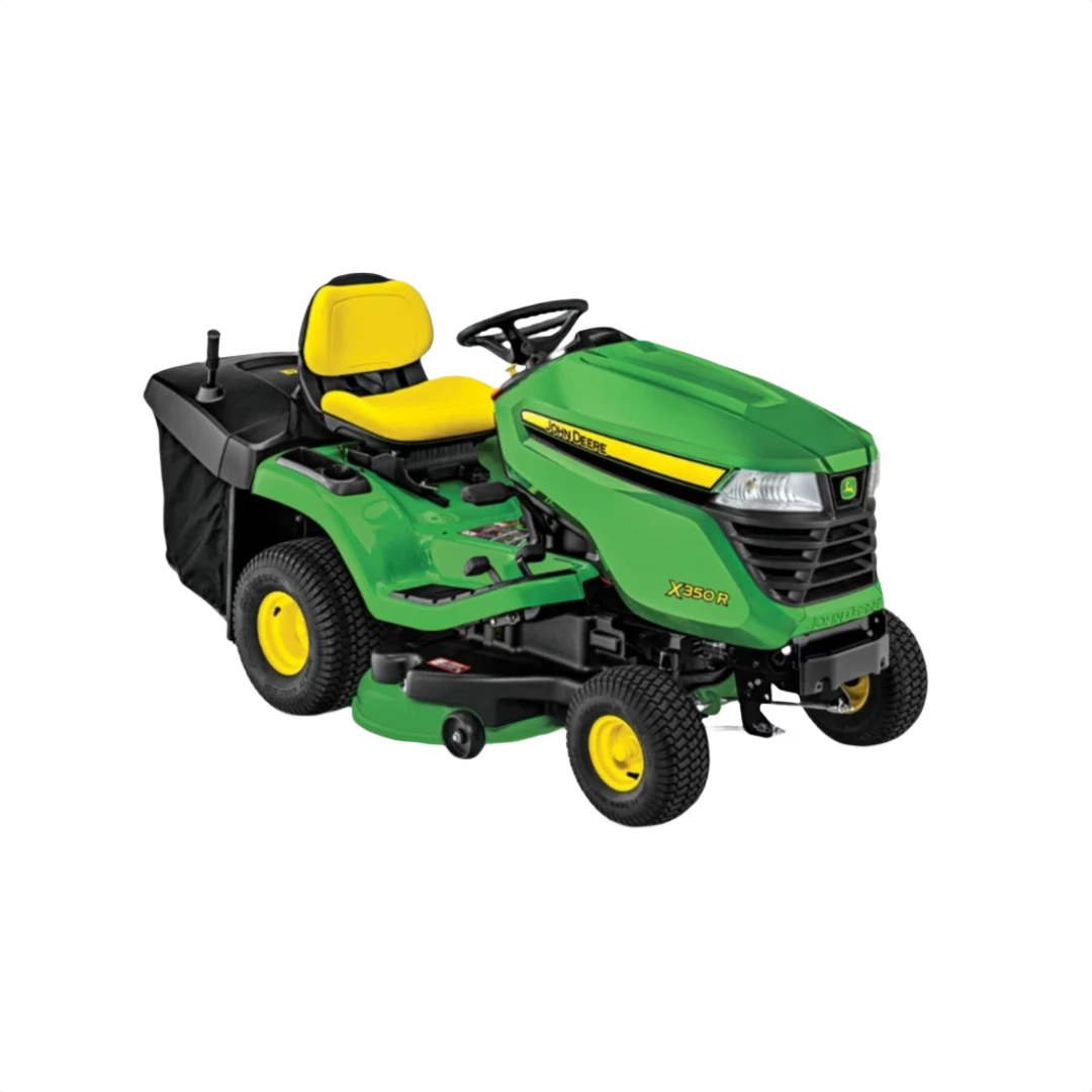 Green and yellow lawn tractor with 42-inch rear-discharge deck for efficient yard maintenance and home improvement tasks