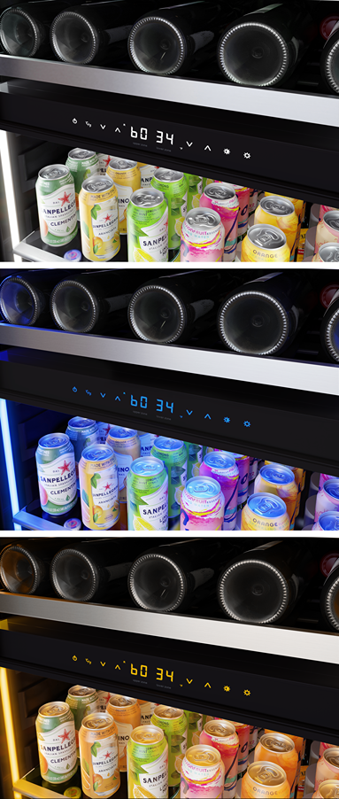 Wine & Beverage Center 24" Full Size Reversible, Dual Zone