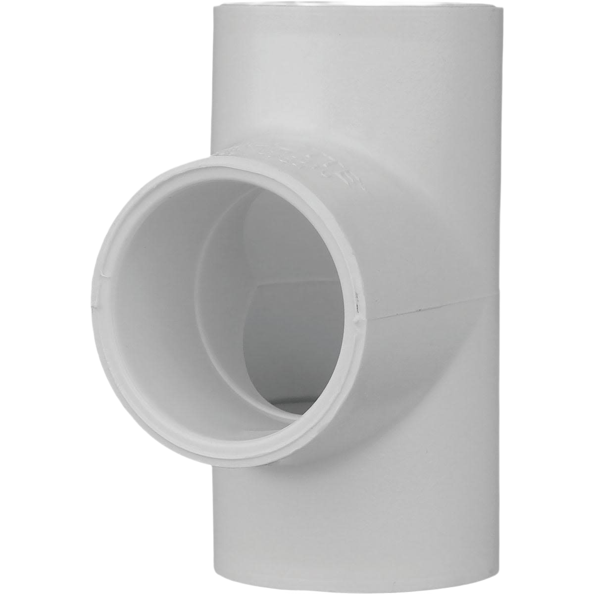 White PVC pipe tee fitting for plumbing and pipes & fittings collections under $50 in home improvement category
