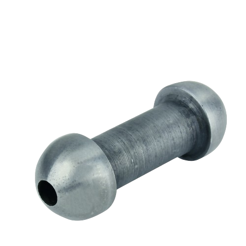 Metal clutch toggle pin with cylindrical shaft and rounded ends for automotive and tractor parts and accessories collections