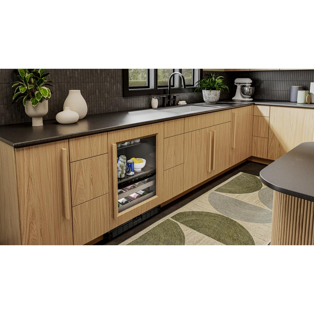 4.8 Cu. Ft. 24-Inch Panel-Ready Beverage Center with 14-Wine Bottle Capacity and Metal-Front Racks