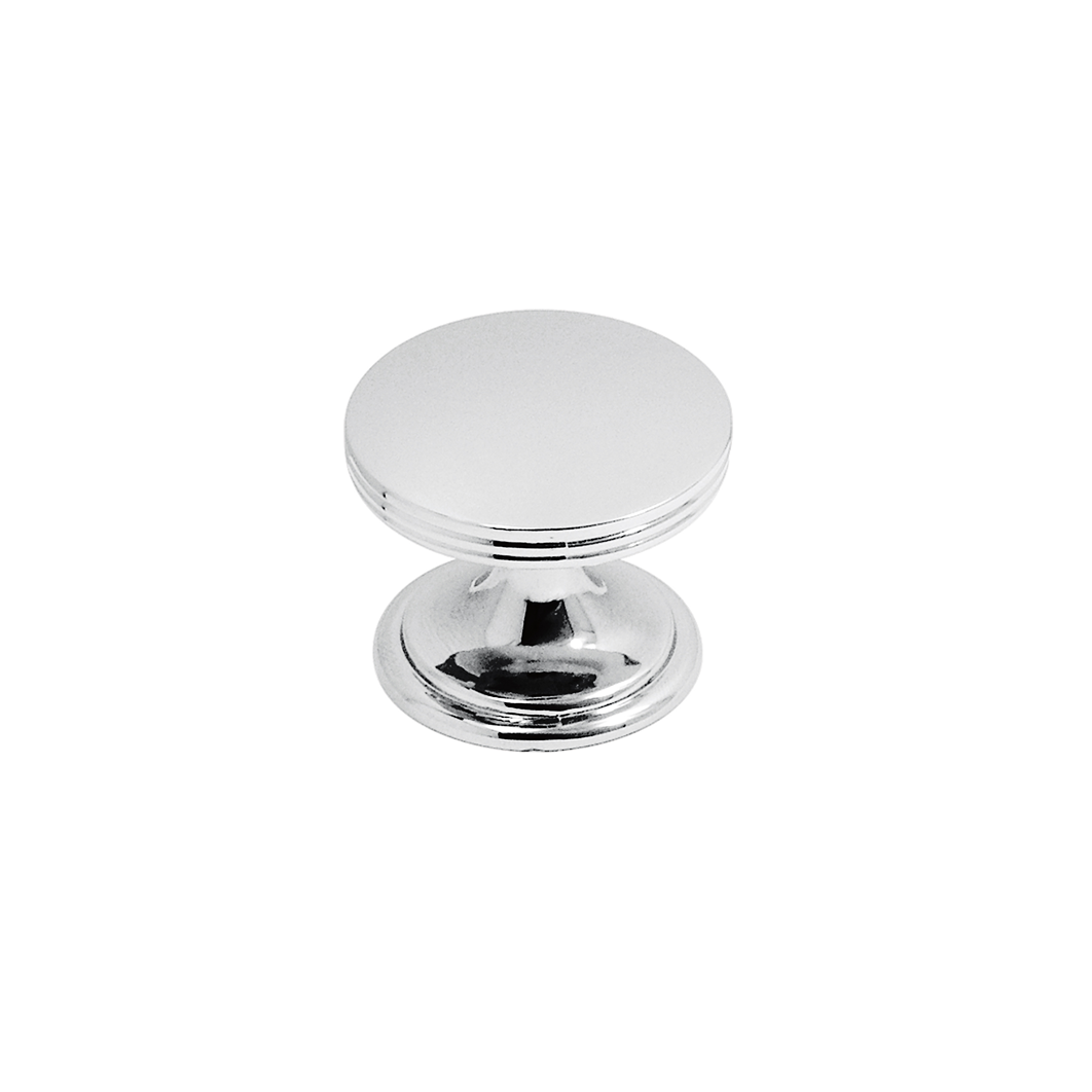 Chrome finish cabinet knob inspired by classic American diner style, part of Hardware and Furniture Accessories under $50 collection