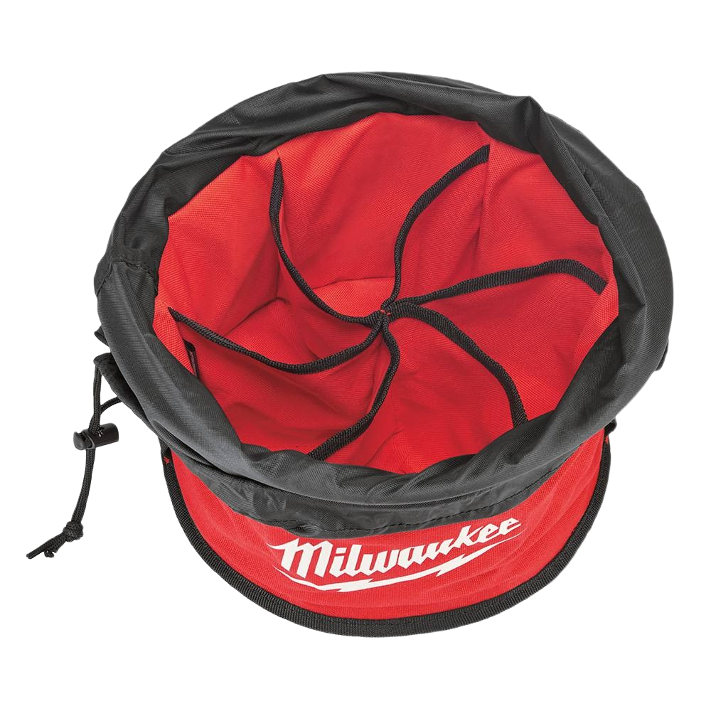 Red and black parachute-style organizer bag with heavy-duty canvas and nylon base for tool storage under $100