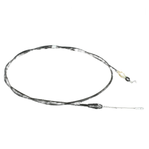 Flexible black spout cap deflector cable with metal connectors for equipment maintenance and repair tasks